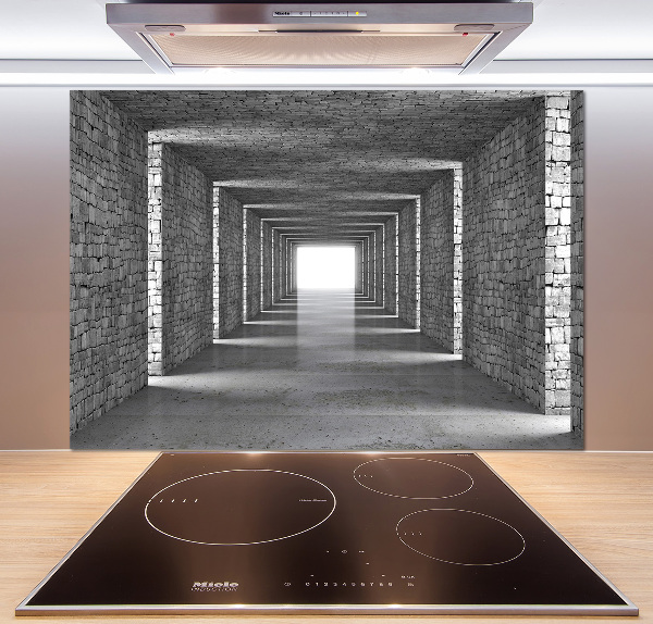 Cooker splashback Brick tunnel