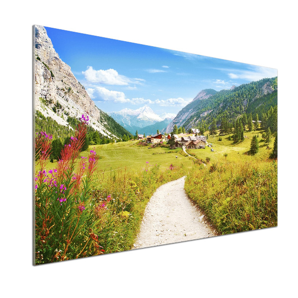 Kitchen splashback Pasture in the Alps