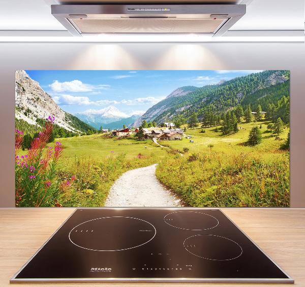 Kitchen splashback Pasture in the Alps