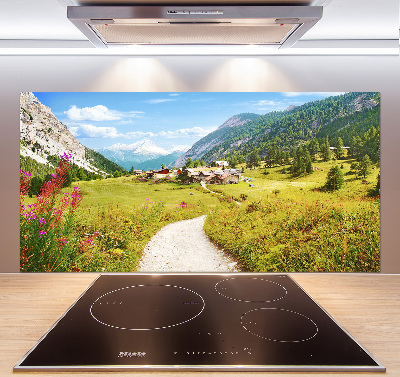 Kitchen splashback Pasture in the Alps