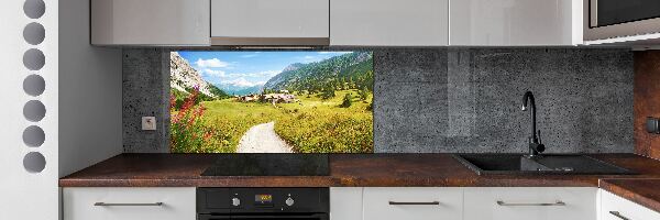 Kitchen splashback Pasture in the Alps