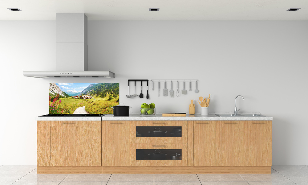 Kitchen splashback Pasture in the Alps