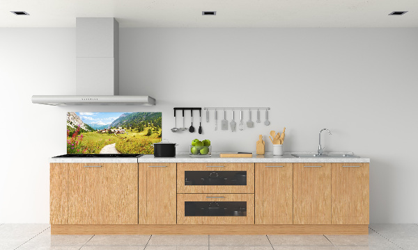 Kitchen splashback Pasture in the Alps