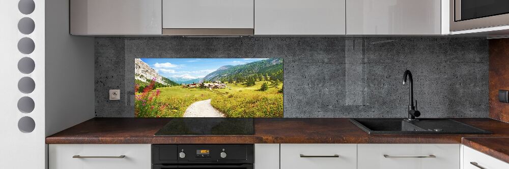 Kitchen splashback Pasture in the Alps