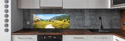 Kitchen splashback Pasture in the Alps