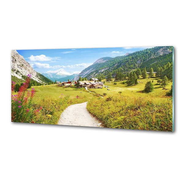 Kitchen splashback Pasture in the Alps