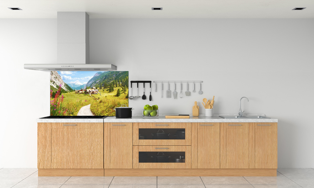 Kitchen splashback Pasture in the Alps