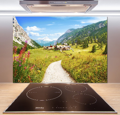 Kitchen splashback Pasture in the Alps