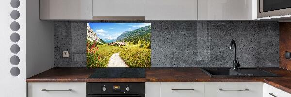 Kitchen splashback Pasture in the Alps