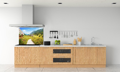 Kitchen splashback Pasture in the Alps