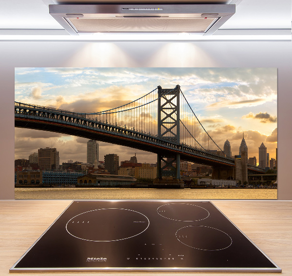 Cooker splashback Philadelphia bridge