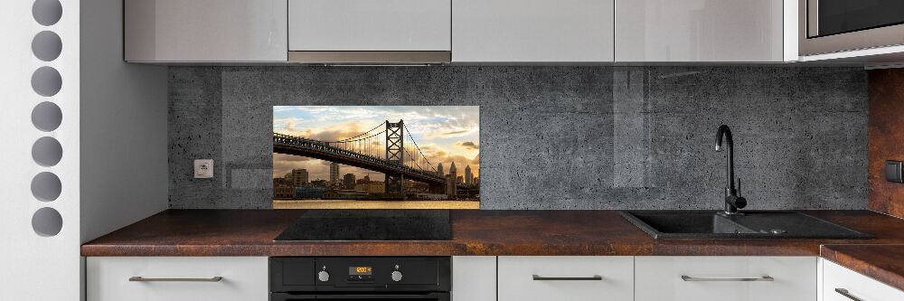 Cooker splashback Philadelphia bridge