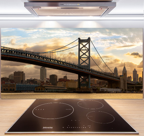 Cooker splashback Philadelphia bridge