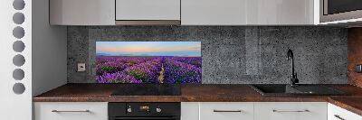 Kitchen splashback Lavender field