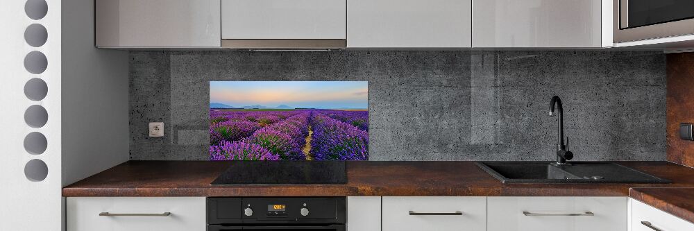 Kitchen splashback Lavender field