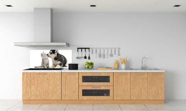 Cooker splashback Dog and cat