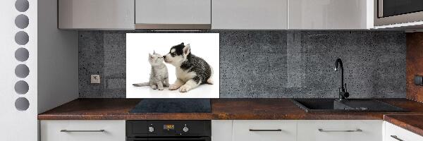 Cooker splashback Dog and cat