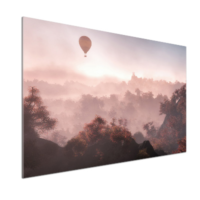 Hob splashback Balloon above the forest