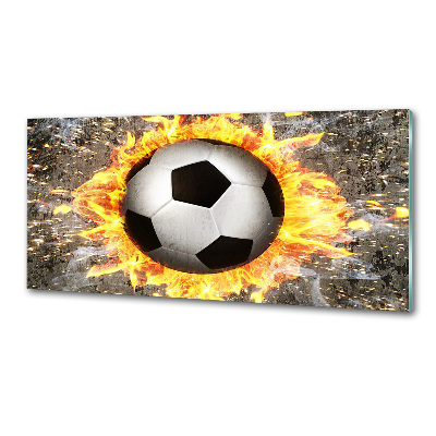 Cooker splashback Burning football saw