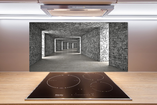 Cooker splashback Brick tunnel