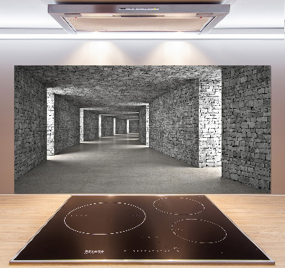 Cooker splashback Brick tunnel