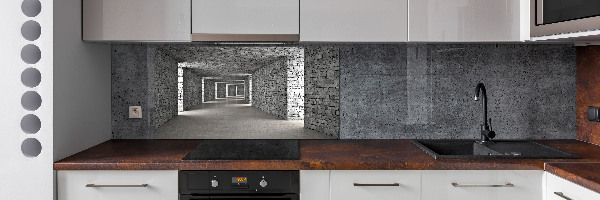 Cooker splashback Brick tunnel