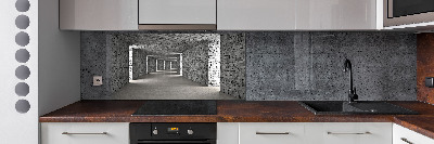 Cooker splashback Brick tunnel