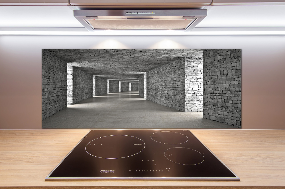 Cooker splashback Brick tunnel