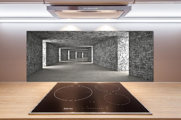 Cooker splashback Brick tunnel