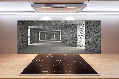 Cooker splashback Brick tunnel