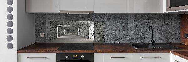 Cooker splashback Brick tunnel