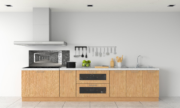 Cooker splashback Brick tunnel