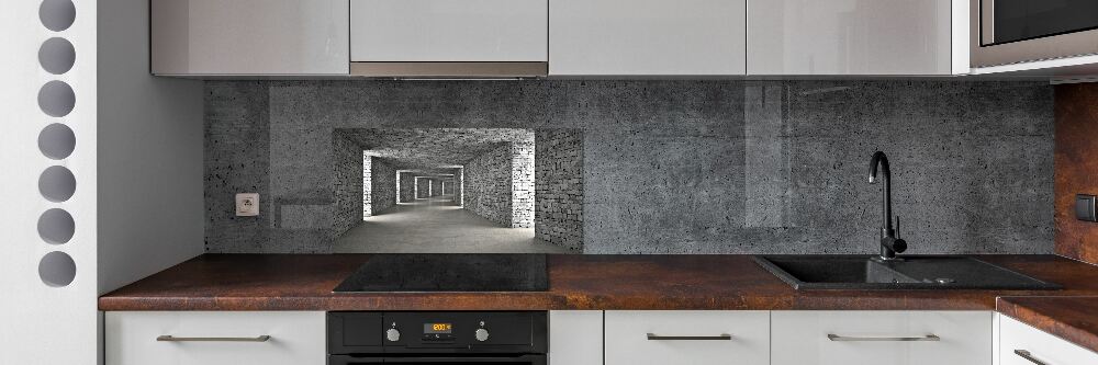 Cooker splashback Brick tunnel