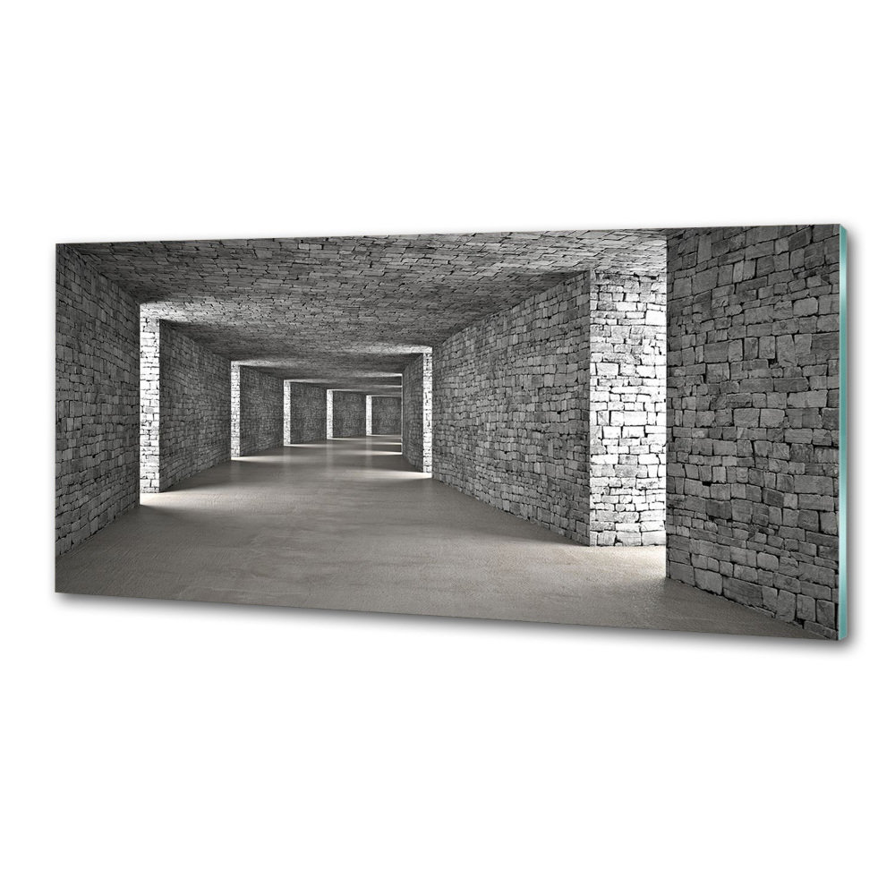 Cooker splashback Brick tunnel