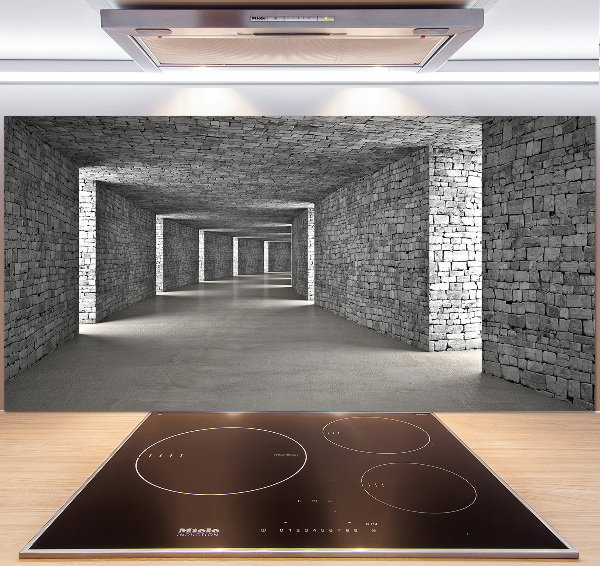 Cooker splashback Brick tunnel