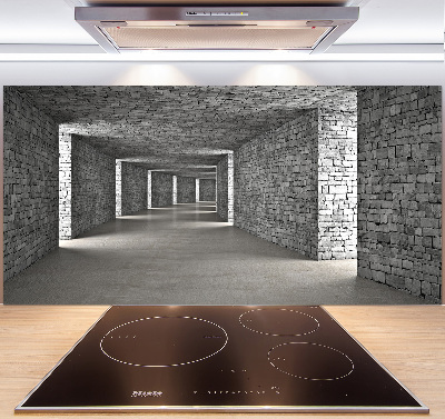 Cooker splashback Brick tunnel