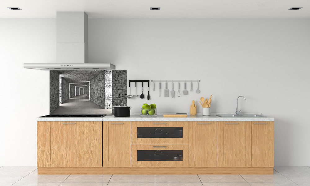 Cooker splashback Brick tunnel