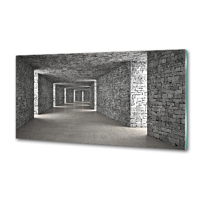 Cooker splashback Brick tunnel