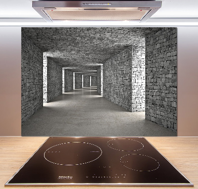 Cooker splashback Brick tunnel