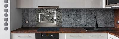 Cooker splashback Brick tunnel