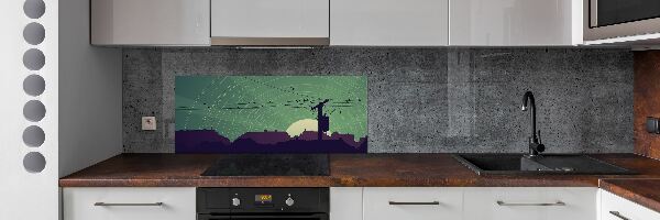 Cooker splashback Birds city