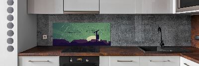 Cooker splashback Birds city