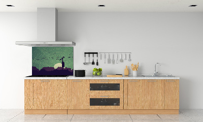 Cooker splashback Birds city