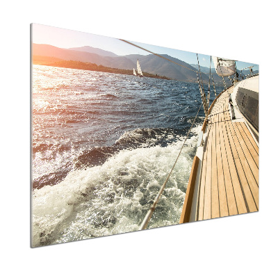 Kitchen splashback Sailboat at sea