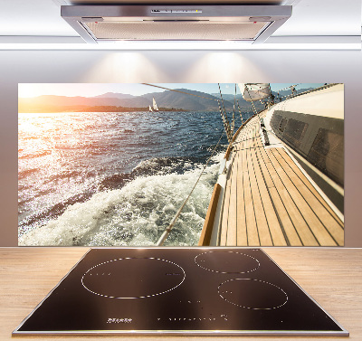 Kitchen splashback Sailboat at sea