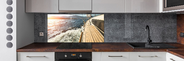 Kitchen splashback Sailboat at sea