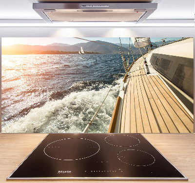 Kitchen splashback Sailboat at sea