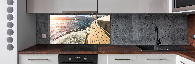 Kitchen splashback Sailboat at sea