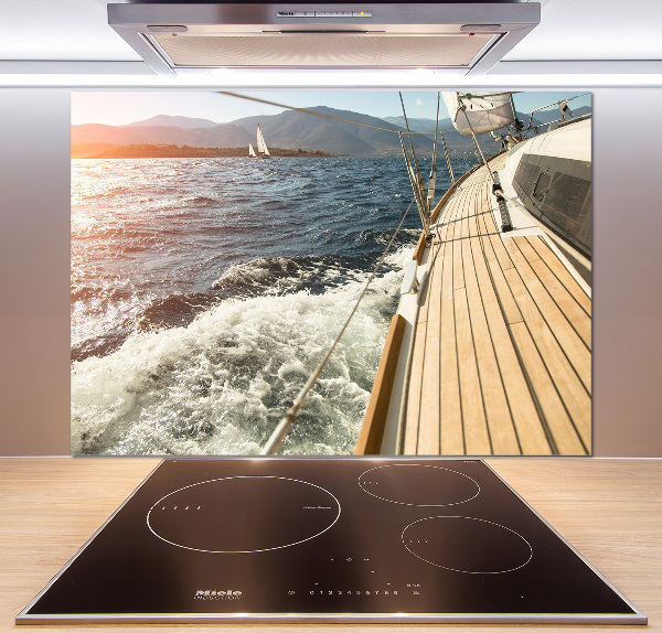 Kitchen splashback Sailboat at sea