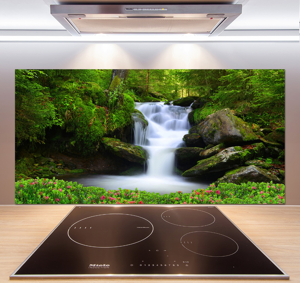 Kitchen splashback Waterfall in the forest